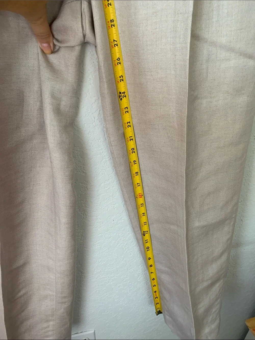 Cubavera Men's Light Beige Linen Pleated Dress Pants  Size 40/30